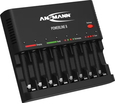 Produktbild von Ansmann Powerline 8, Nickel-Cadmium (NiCd), Nickel-Metallhydrid (NiMH), Überlast, AA, AAA
