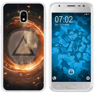 Produktbild von PhoneNatic Case kompatibel mit Samsung Galaxy J3 2017 Silikon-Hülle Element Feuer M3