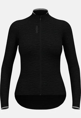 Produktbild von Performance Wool Langarm-Radtrikot, Damen - Odlo, Farbe:15000 black, Größe:M