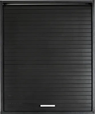 Produktbild von SIMMOB Küchenschrank Schrank Oberschrank Hängeschrank mit Rollladentür B 60 cm, Farbe:Schwarz