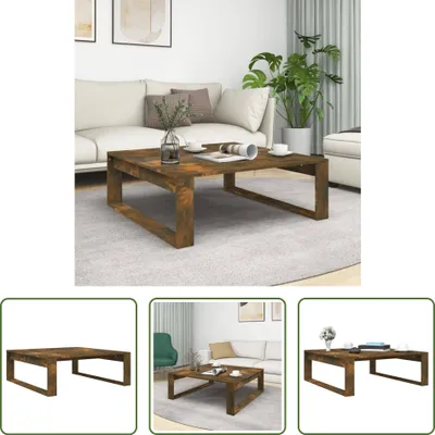 Produktbild von The Living Store Couchtisch Räuchereiche 100x100x35 cm Holzwerkstoff
