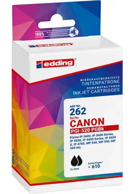 Produktbild von Tintenpatronen ersetzt Canon PGI-520 black (Text) Doppelpack