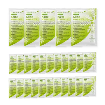 Produktbild von 36x MEDI-INN Einweg Sofort-Kühlpads 15,2 x 22,9 cm, große Direkt Kühlpacks zum Aktivieren, Kältekompressen für Sport, Erste Hilfe, Reisen & Zuhause