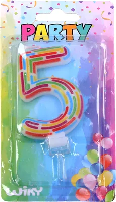 Image de Bougie de fête numéro 5 Dots