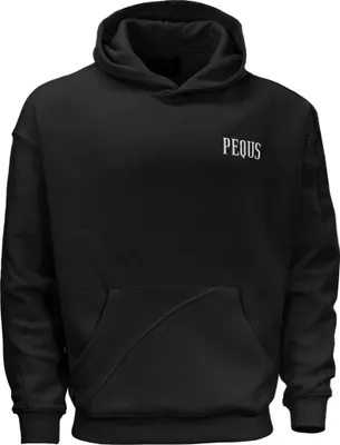 Produktbild von Pequs Herren Split Hoodie Oversize Kapuzenpullover Kapuzensweater Kapuzenjacke Schwarz 2XL