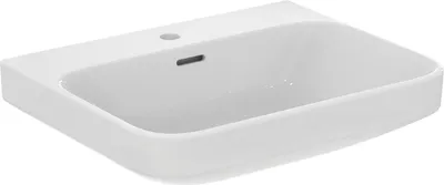 Produktbild von VIGOUR DERBY V3 Waschtisch 60x48 cm PflegetectPLUS Beschichtung mit Hahnloch und Überlauf, weiß