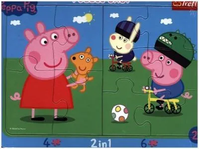 Produktbild von TREFL Baby-Puzzle Happy Piggy Peppa 2in1, 10 Teile