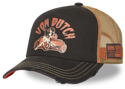 Image de Casquette Trucker Von Dutch Originals - CREW DEVIL ENGINE Noir