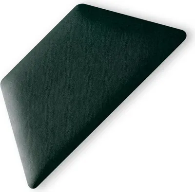 Produktbild von TAPHICEROS Halb Hex Wandpaneel Polsterpaneel, 30x15 cm, Oben/Unter, 1stk,  VELUTTO 27, Flaschengrün, Wandkissen Halb Hexagon Wandpolster Kopfteil für Bett Gepolstert Polsterplatte