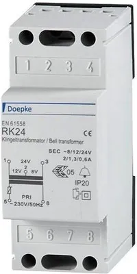 Obrázek produktu pro RK 24 Zvonkový transformátor 2A/1,3A/0,6A 8V/12V/24V 09980654 (9980654)