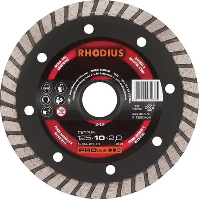 Produktbild von Rhodius Diamanttrennscheibe DG 35 125x7x2,2x22,23mm Stein Proline - 302239