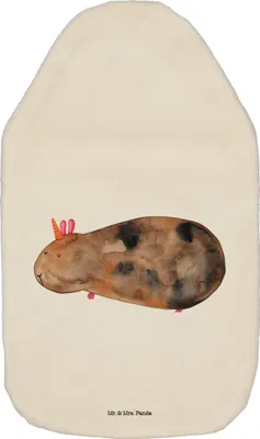 Produktbild von Mr. & Mrs. Panda Wärmflasche Einhorn Meerschweinchen - Weiß - Geschenk, Einhörner, Wärmflaschen, Meerschwein, Wärmekissen, Unicorn, Meerhörnchen, Flauschige, mit Bezug