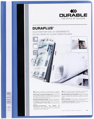 Obrázek produktu pro Durable DURAPLUS, Modrá, Průhledná, A4, 1 kapsy/kapes