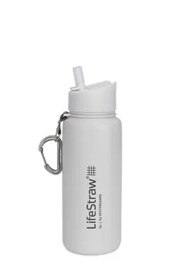 Obrázek produktu pro LifeStraw Go Steinless Steel (bílá) - Vakuová láhev na pití s filtrem - 0,7 litru