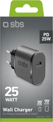 Imagen del producto de SBS Cargador de viaje de 25W, USB-C, color