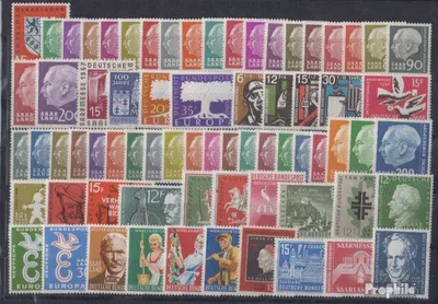 Produktbild von Briefmarken Saarland 70 verschiedene Briefmarken postfrisch