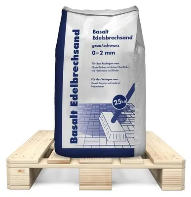Produktbild von Basalt Brechsand Anthrazit, dekorativ für Wege und Flächen, 1125 kg