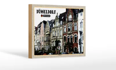 Produktbild von Holzschild Städte Düsseldorf Pempelfort Deutschland 18x12 cm