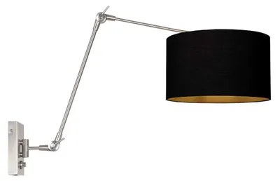 Obrázek produktu pro Nástěnné svítidlo - ocel - Prestige Chic - kov textilie - stojací lampa - E27 - 3985ST - Steinhauer