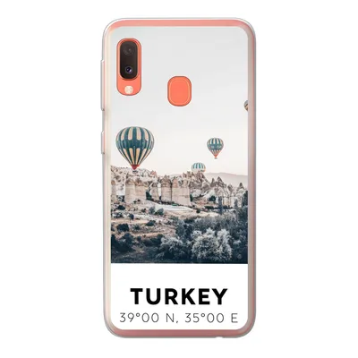 Produktbild von MuchoWow® Handyhülle Schutzhülle Hülle für Samsung Galaxy A20e Heißluftballon - Türkei - Sommer - Grau Silikon Softcase Handy Hülle - Abdeckung