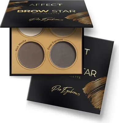 Zdjęcie produktu dla Brow Star mini paleta cieni prasowanych do brwi 6g
