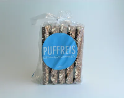 Produktbild von Wawi Puffreis mit Edelvollmilch Schokolade Bruch