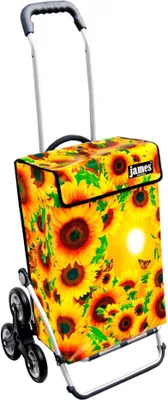 Produktbild von James Einkaufstrolley - MIRASOL - stabiler Einkaufswagen mit individuellem Design - einfarbig: gelb in Ausführung: Royal-Treppensteiger