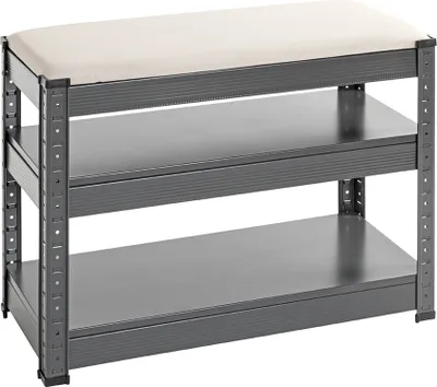 Produktbild von Schuhbank >55817< in anthrazit, grau - 60x47x28cm (BxHxT)