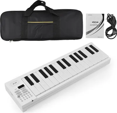 Zdjęcie produktu dla 61-klawiszowe składane pianino elektroniczne wielofunkcyjna klawiatura z wyświetlaczem LED zintegrowany akumulator przenośne instrumenty muzyczne cyfrowy futerał dla początkujących