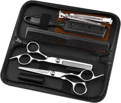 Produktbild von Professionelles Set mit Haarschneide- und Friseurscheren sowie multifunktionalen Salonwerkzeugen inklusive Aufbewahrungstasche