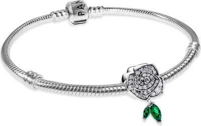 Pandora 68317 Damen-Armband Silber Funkelnde Blühende Rose Starter-Set 1