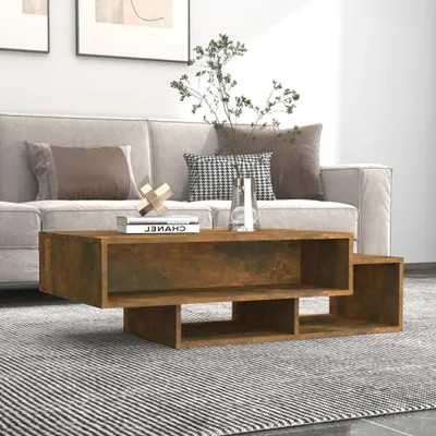 Produktbild von The Living Store Couchtisch Räuchereiche 105x55x32 cm Holzwerkstoff