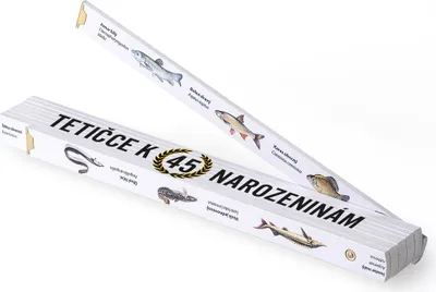 Obrázek produktu pro Metrie, skládací rybářský metr Block-52, potisk Tetičce k narozeninám, 2 m
