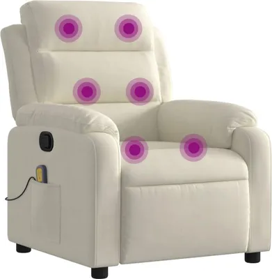 Immagine prodotto di vidaXL Sedia per massaggi in velluto crema