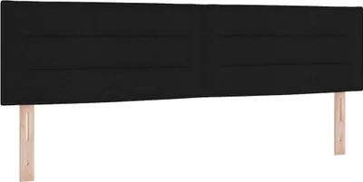 Image de Tête de lit Noir 180 cm tissu