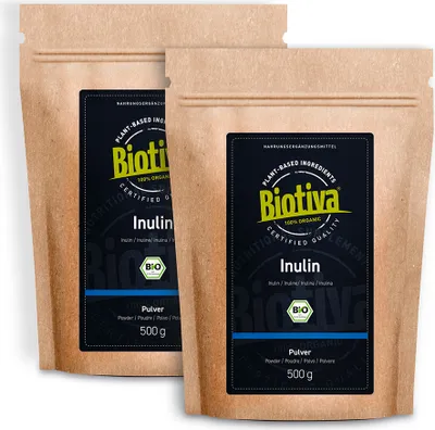Produktbild von Biotiva Inulin Pulver 1000g (2x500g) aus biologischem Anbau