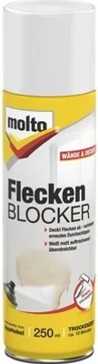 Produktbild von Molto Flecken Blocker Spray (Grundierung gegen Flecken), Schutzgrundierung, Zimmerdecke, Wand, Beton, Hartplatte, Putz, Gipskarton, Fertig gemischt, Weiß, Matte Oberfläche, Spray