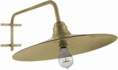 Produktbild von Außenleuchte Wand Echt-Messing E27 IP23 41 cm breit in Messing Maritim Wandlampe außen