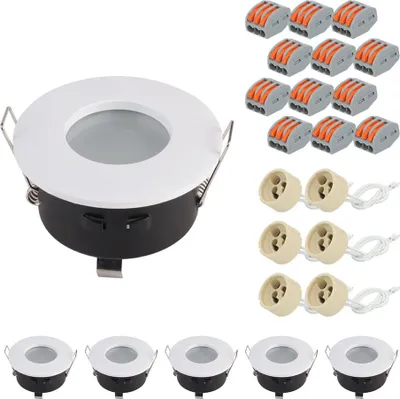 Image de HOFTRONIC - Spot LED encastrable Raval 83mm GU10 IP44 Blanc Rond