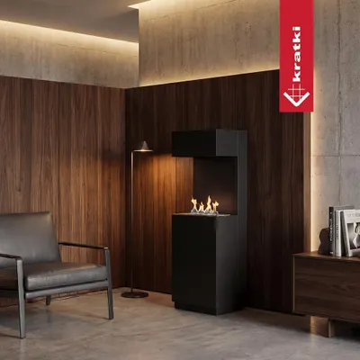Zdjęcie produktu dla Wolnostojący kominek ekologiczny SIERRA MINI, czarny