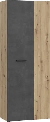 Produktbild von Schuhschrank >NET306< 5 Böden, Betonoptik / Artisan Eiche - 68,7x181,1x36,5cm (BxHxT)