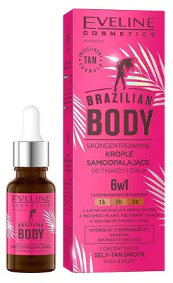 Image de Eveline Cosmetics Brazilian Body – autobronzant, hydratant, lissant – Carton de 12