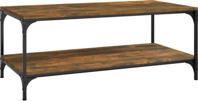 Obrázek produktu pro vidaXL Konferenční stolek Smoked Oak 100x50x40 cm Materiál dřeva