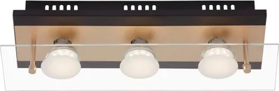 Produktbild von B-Kartonage Briloner  Smart Gold Basic LED Deckenlampe 3-flammig Schwarz-Pale Gold