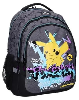 Produktbild von mybagstory Pokemon Rucksack | Pikachu | Schwarz 44 x 33 x 24 cm