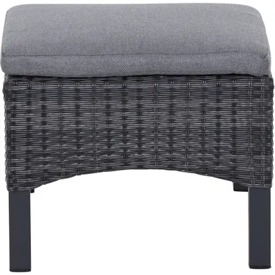Produktbild von Siena Garden Taranto Hocker Aluminium/Geflecht Anthrazit matt inkl. Kissen