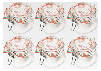 Produktbild von Bormioli Fido Einmachglas 6er Set mit Bügelverschluss, Füllmenge 500ml
