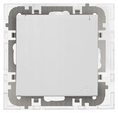 Image de SANTRA prise 2P+Z sans cadre encastrée IP44 - couleur blanc 4168-10