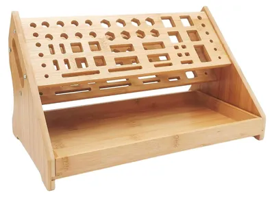 Zdjęcie produktu dla Drewniany organizer na narzędzia z 53 przegródkami i szufladą