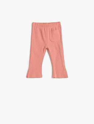 Produktbild von Koton Babygirl Flare Basic Leggings Ribbed Elastic Waistband Baumwolle